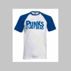Punks not Dead pánske dvojfarebné tričko 100%bavlna značka Fruit of The Loom